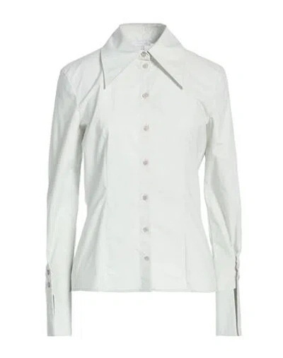 Patrizia Pepe Woman Shirt Light Grey Size 8 Cotton, Elastane In Neutral