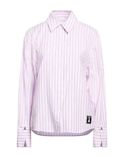 Patrizia Pepe Woman Shirt Lilac Size 10 Cotton In Purple