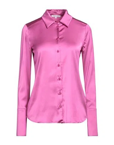 Patrizia Pepe Woman Shirt Magenta Size 4 Viscose, Polyamide, Elastane In Pink