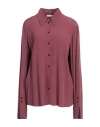 Patrizia Pepe Woman Shirt Mauve Size 10 Viscose In Red