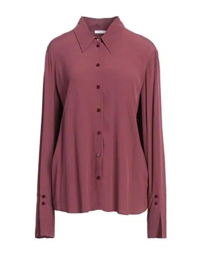 Patrizia Pepe Woman Shirt Mauve Size 10 Viscose In Red