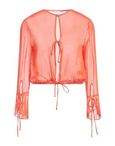 Patrizia Pepe Woman Shirt Orange Size 2 Viscose