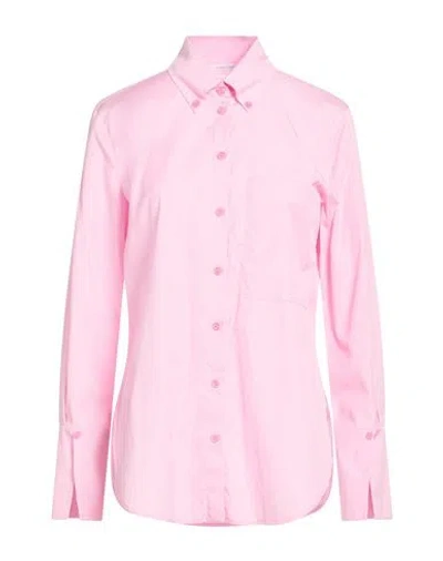 Patrizia Pepe Woman Shirt Pink Size 6 Cotton