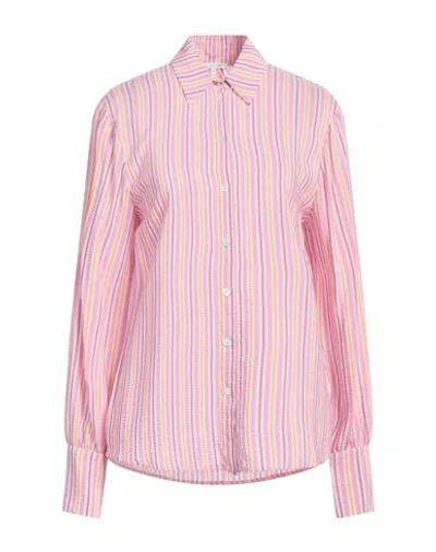 Patrizia Pepe Woman Shirt Pink Size 8 Viscose, Polyester, Silk