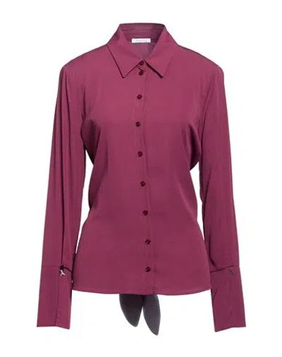 Patrizia Pepe Woman Shirt Plum Size 10 Viscose In Purple
