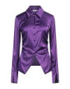 Patrizia Pepe Woman Shirt Purple Size 6 Viscose, Polyamide, Elastane