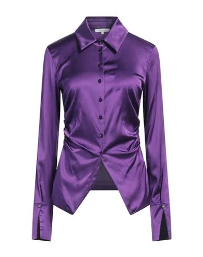 Patrizia Pepe Woman Shirt Purple Size 6 Viscose, Polyamide, Elastane