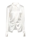 Patrizia Pepe Woman Shirt White Size 10 Viscose, Polyamide, Elastane In White