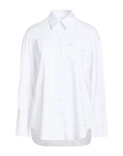 Patrizia Pepe Woman Shirt White Size 4 Cotton, Polyamide, Elastane