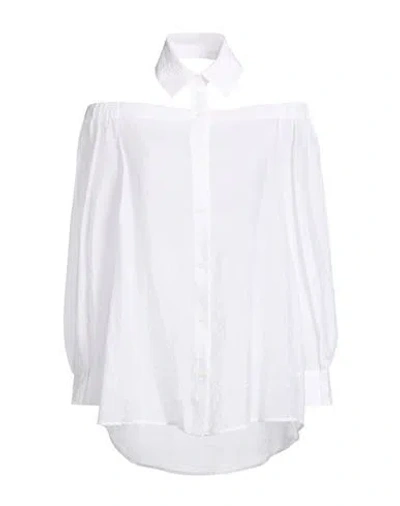 Patrizia Pepe Woman Shirt White Size 4 Lyocell, Polyamide