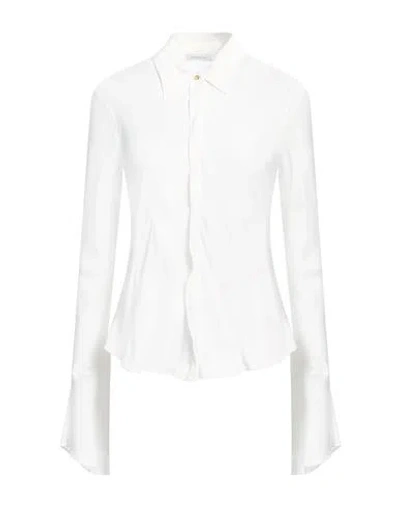 Patrizia Pepe Woman Shirt White Size 4 Viscose