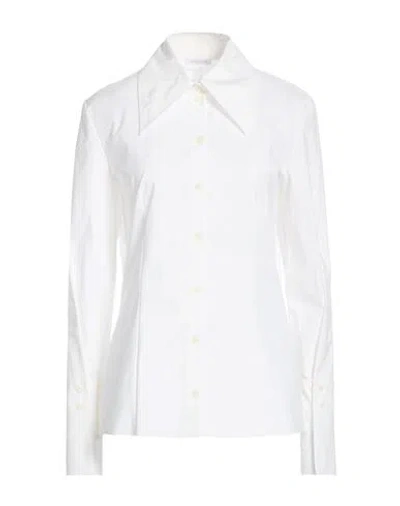 Patrizia Pepe Woman Shirt White Size 6 Cotton, Elastane