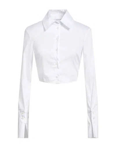 Patrizia Pepe Woman Shirt White Size 8 Cotton, Polyamide, Elastane