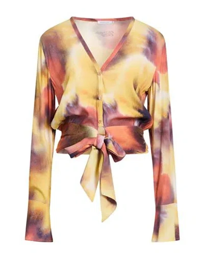 Patrizia Pepe Woman Shirt Yellow Size 2 Viscose In Multi