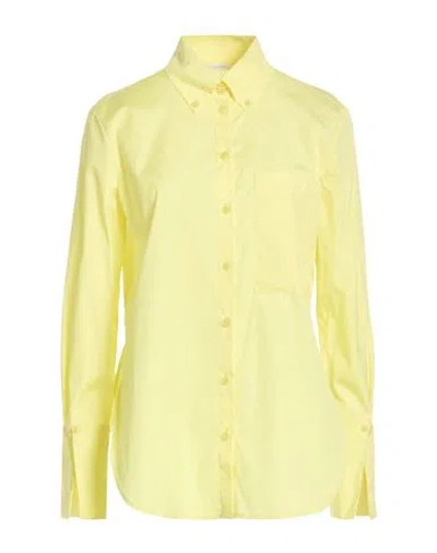 Patrizia Pepe Woman Shirt Yellow Size 4 Cotton