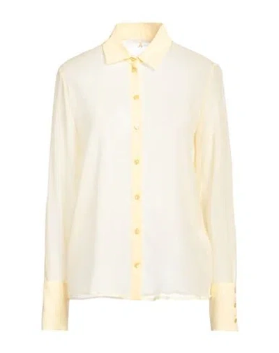 Patrizia Pepe Woman Shirt Yellow Size 4 Silk