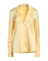 Shop Patrizia Pepe Woman Shirt Yellow Size 8 Viscose, Elastane, Polyester