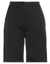 Patrizia Pepe Woman Shorts & Bermuda Shorts Black Size 8 Viscose
