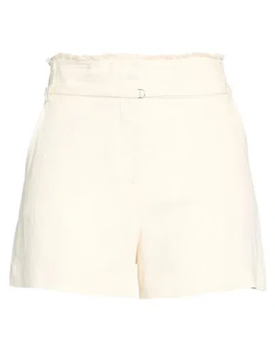 Patrizia Pepe Woman Shorts & Bermuda Shorts Ivory Size 8 Viscose, Linen In Neutral