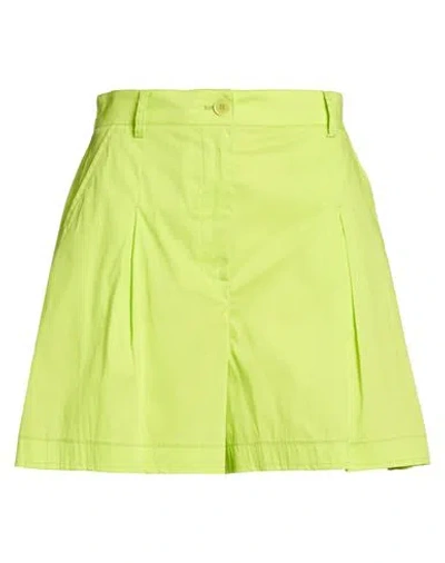 Patrizia Pepe Woman Shorts & Bermuda Shorts Lime Green Size 10 Cotton, Polyamide, Elastane