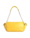 Patrizia Pepe Woman Shoulder Bag Yellow Size - Leather In Yellow