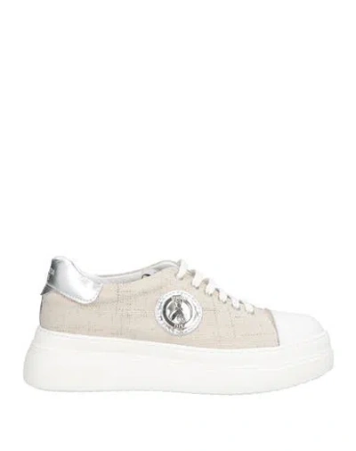 Patrizia Pepe Woman Sneakers Beige Size 6 Textile Fibers In Neutral