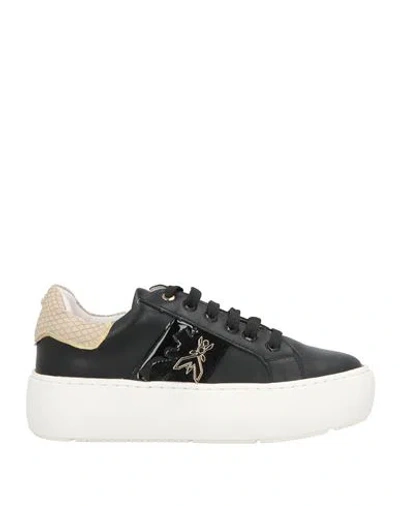 Patrizia Pepe Woman Sneakers Black Size 6 Leather