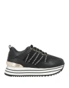 Patrizia Pepe Woman Sneakers Black Size 6 Textile Fibers