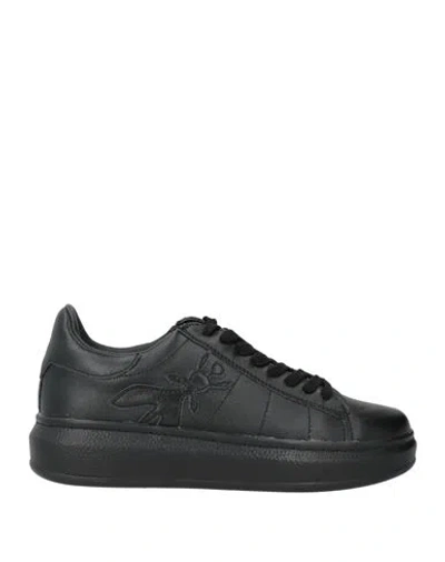Patrizia Pepe Woman Sneakers Black Size 7 Soft Leather