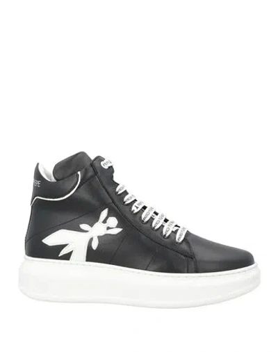 Patrizia Pepe Woman Sneakers Black Size 8 Calfskin