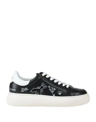 Patrizia Pepe Woman Sneakers Black Size 11 Polyamide, Polyurethane In Black