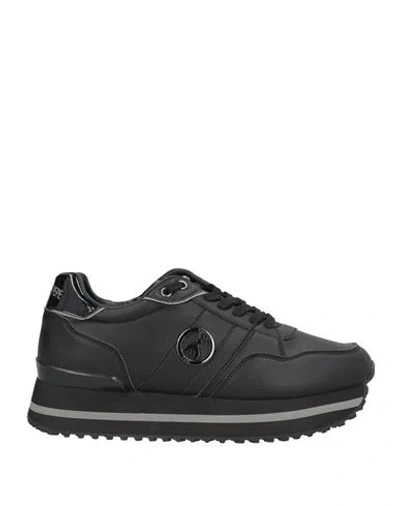 Patrizia Pepe Woman Sneakers Black Size 8 Textile Fibers