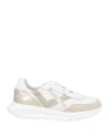 Patrizia Pepe Woman Sneakers Ivory Size 8 Leather, Textile Fibers In White