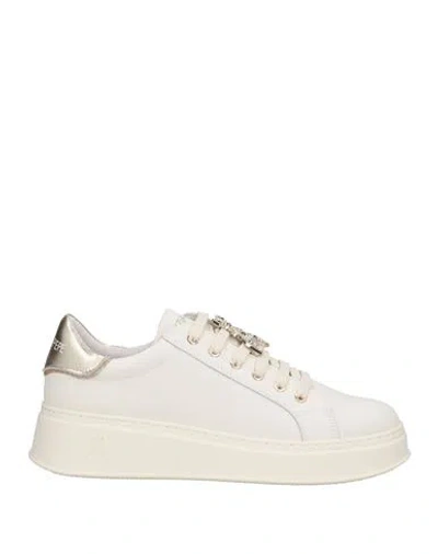Patrizia Pepe Woman Sneakers Off White Size 11 Calfskin
