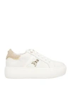 Patrizia Pepe Woman Sneakers White Size 6 Leather In White