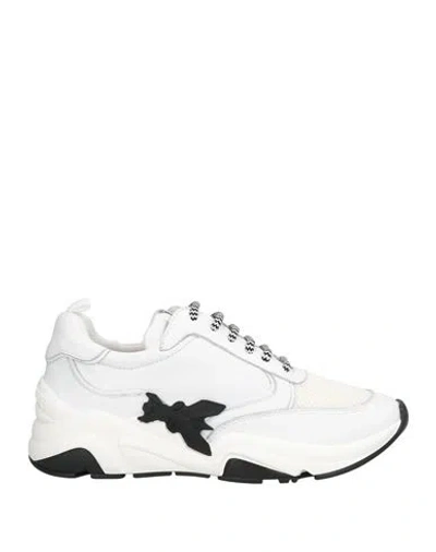 Patrizia Pepe Woman Sneakers White Size 7 Leather, Textile Fibers
