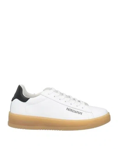 Patrizia Pepe Woman Sneakers White Size 8 Leather