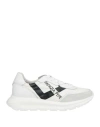 Patrizia Pepe Woman Sneakers White Size 8 Leather, Textile Fibers In White