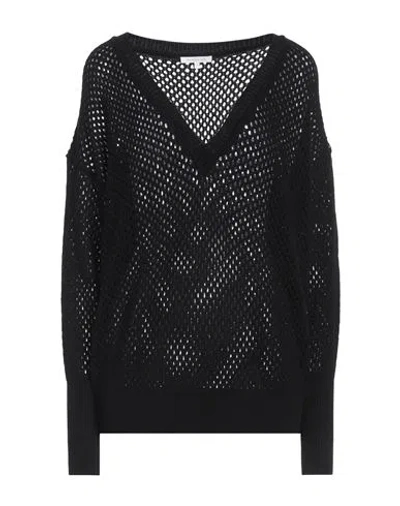 Patrizia Pepe Logo-charm Sweater In Black