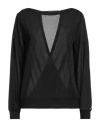 Patrizia Pepe Woman Sweater Black Size 2 Viscose, Polyester, Polyamide, Elastane In Black