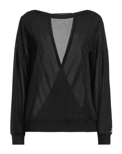 Patrizia Pepe Woman Sweater Black Size 2 Viscose, Polyester, Polyamide, Elastane