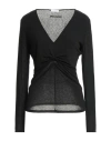 Patrizia Pepe Woman Sweater Black Size 3 Viscose, Polyamide, Cashmere, Elastane