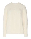 Patrizia Pepe Woman Sweater Cream Size 3 Viscose, Polyester, Polyamide In White