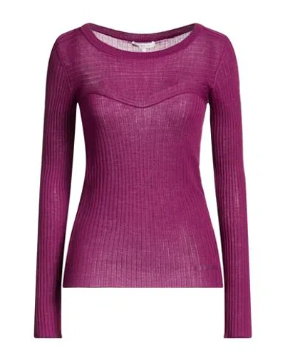Patrizia Pepe Woman Sweater Mauve Size 2 Wool In Purple