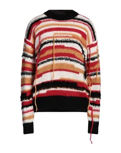 Patrizia Pepe Woman Sweater Red Size 1 Acrylic, Polyamide, Alpaca Wool, Textile Fibers, Wool In Multi