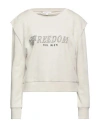 Patrizia Pepe Woman Sweatshirt Beige Size 0 Cotton In Beige