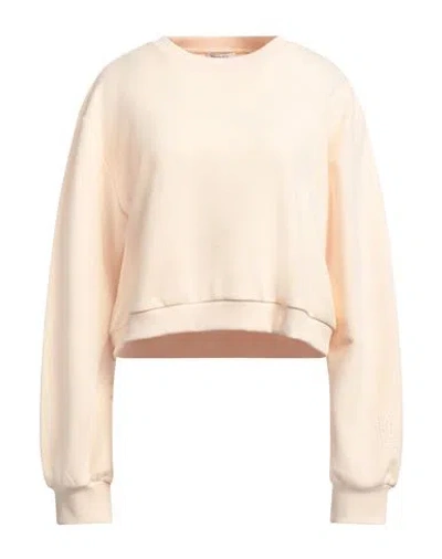 Patrizia Pepe Woman Sweatshirt Beige Size 3 Cotton, Polyester