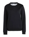 Patrizia Pepe Woman Sweatshirt Black Size 0 Polyester, Elastane In Black