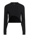 Patrizia Pepe Woman Sweatshirt Black Size 1 Cotton, Polyester In Black