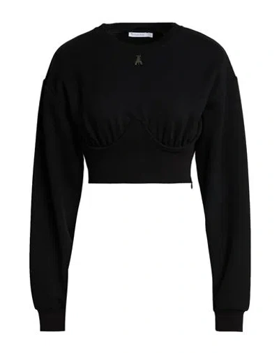 Patrizia Pepe Woman Sweatshirt Black Size 1 Polyester, Cotton